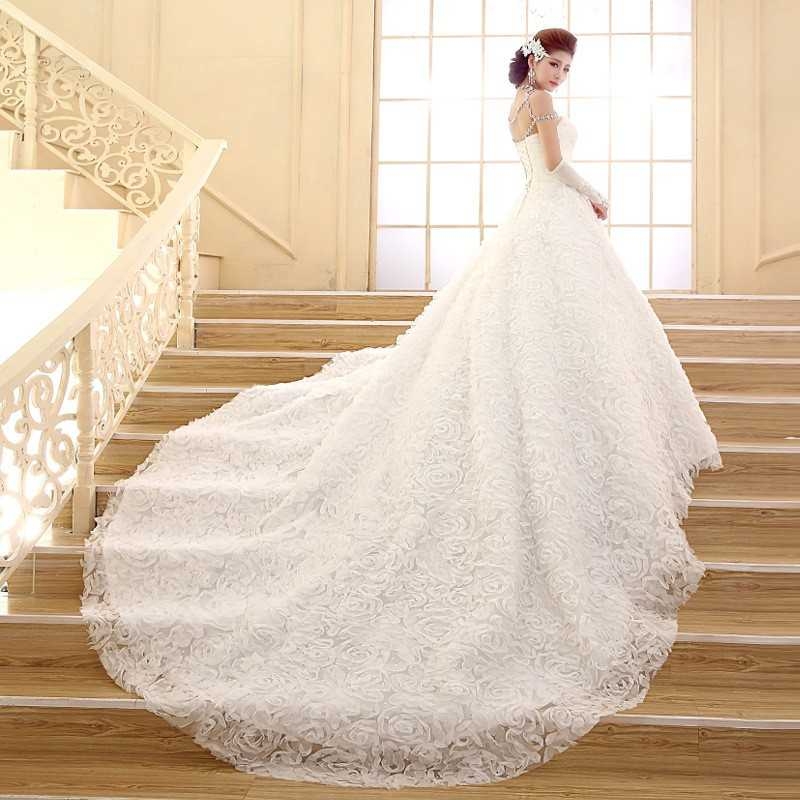 fish style wedding dress