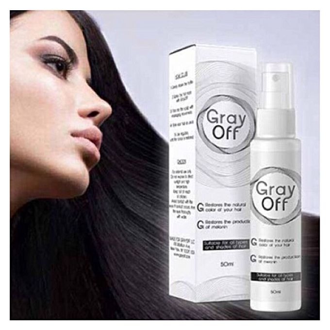 Gray Off hair spray for permanent black hair 