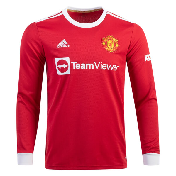 long sleeve man utd home jersey