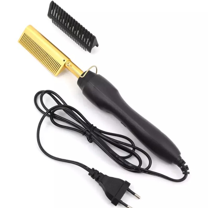 Hot Comb Hair Straightener - Electric Straightening Comb 