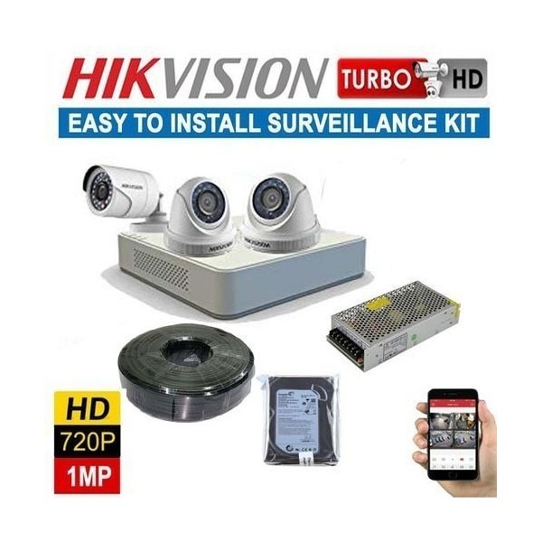 hikvision 3 camera system