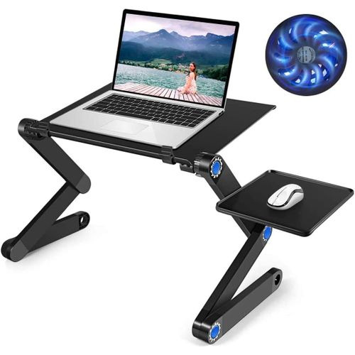 laptop table with cooling fan