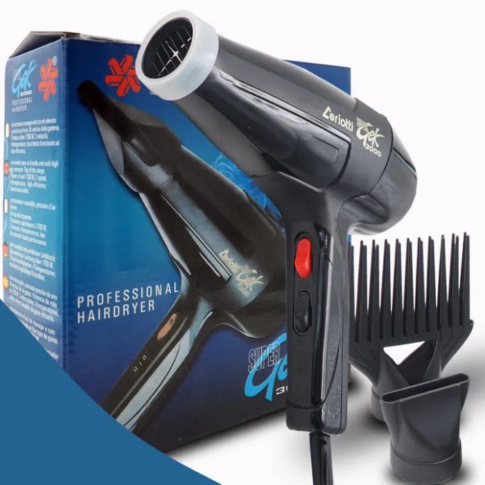 Ceriotti Gek 3000 Fast Styling Salon Hair Dryer Adjustment Hot/Cold Wind  Electric Blow Dryer Black normal 
