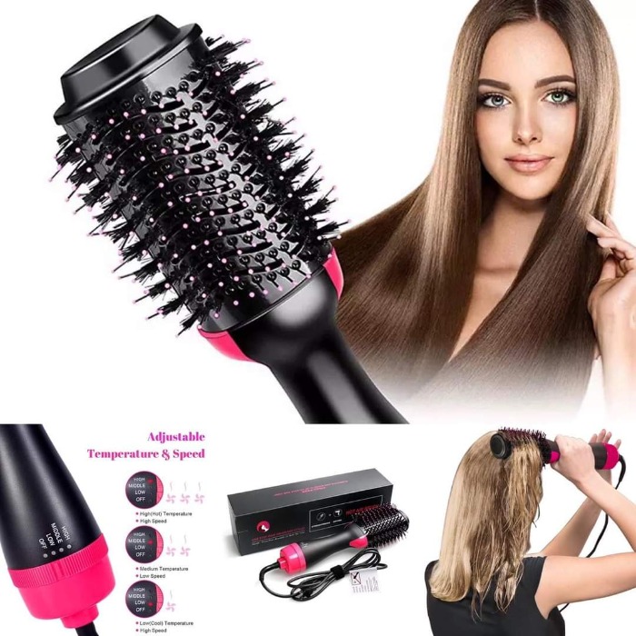 3in1 Hot hair brush; Dryer; straightener,Styler with uk plug(3 pin) |  